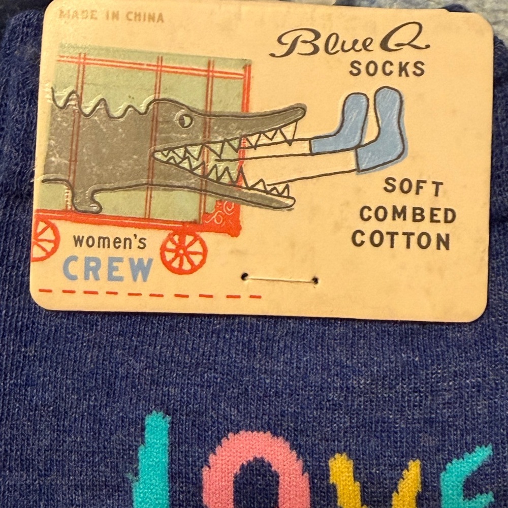 Blue Q Colorful Love Message Socks - Picture 5 of 6